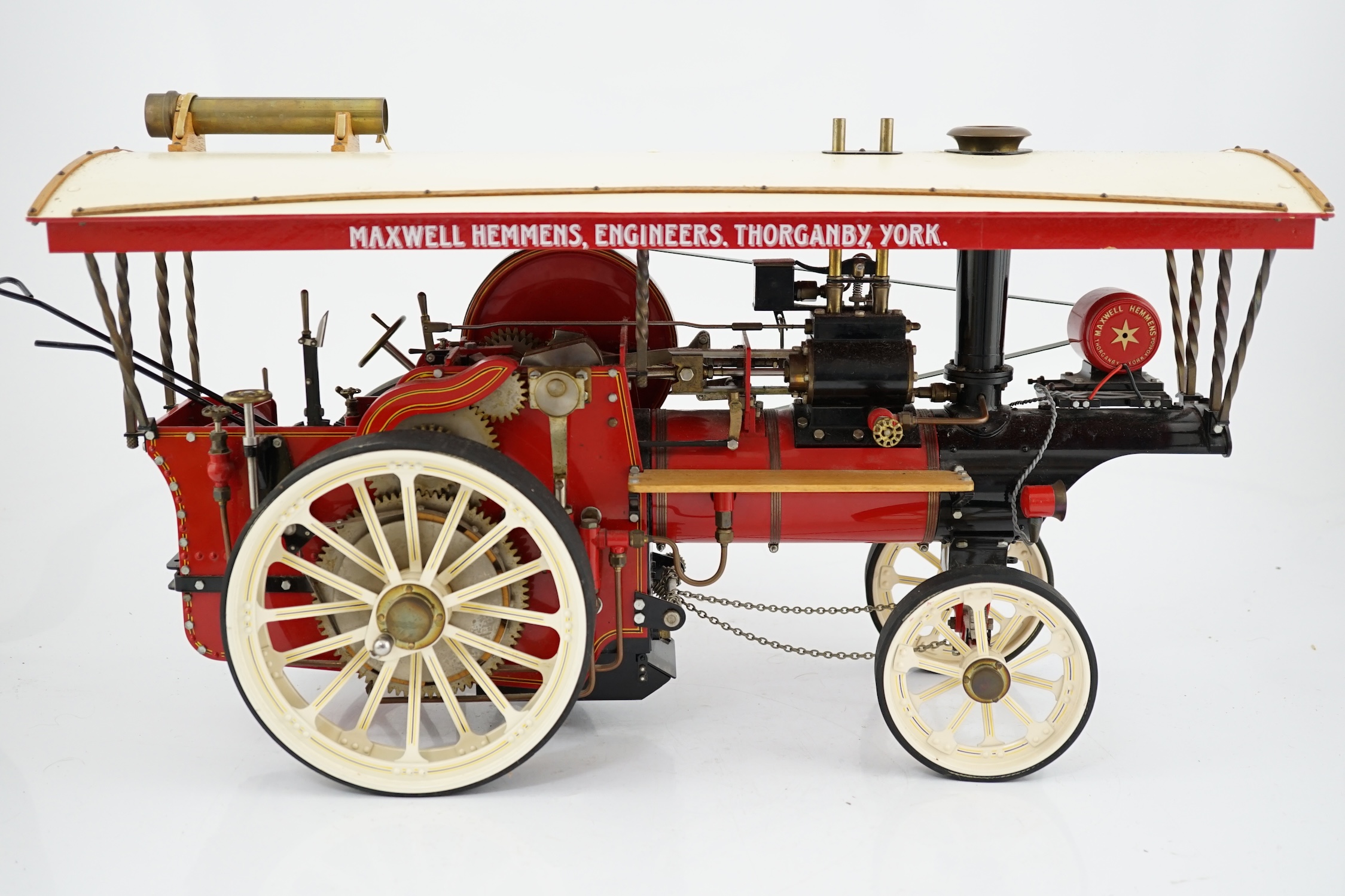 A Maxwell Hemmens one inch scale coal fired Showman's Engine.